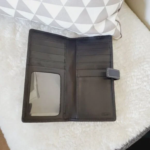 Coach Monogram Signature bifold Leather Canvas Wallet - Picture 4 of 5